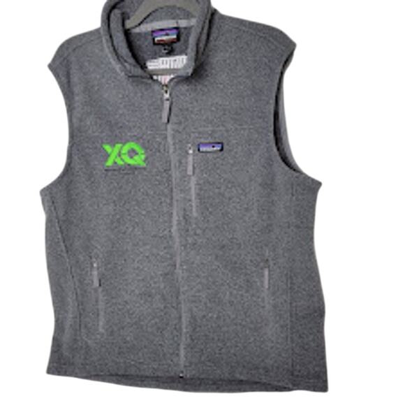 Patagonia Grey Chinchilla Fleece Vest  Size L Washington Leadership Academy Logo - Picture 1 of 9